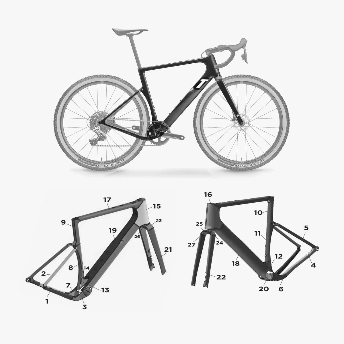 Kit de protection sur mesure 3T Exploro Ultra 2023 – film de protection vélo Slicy