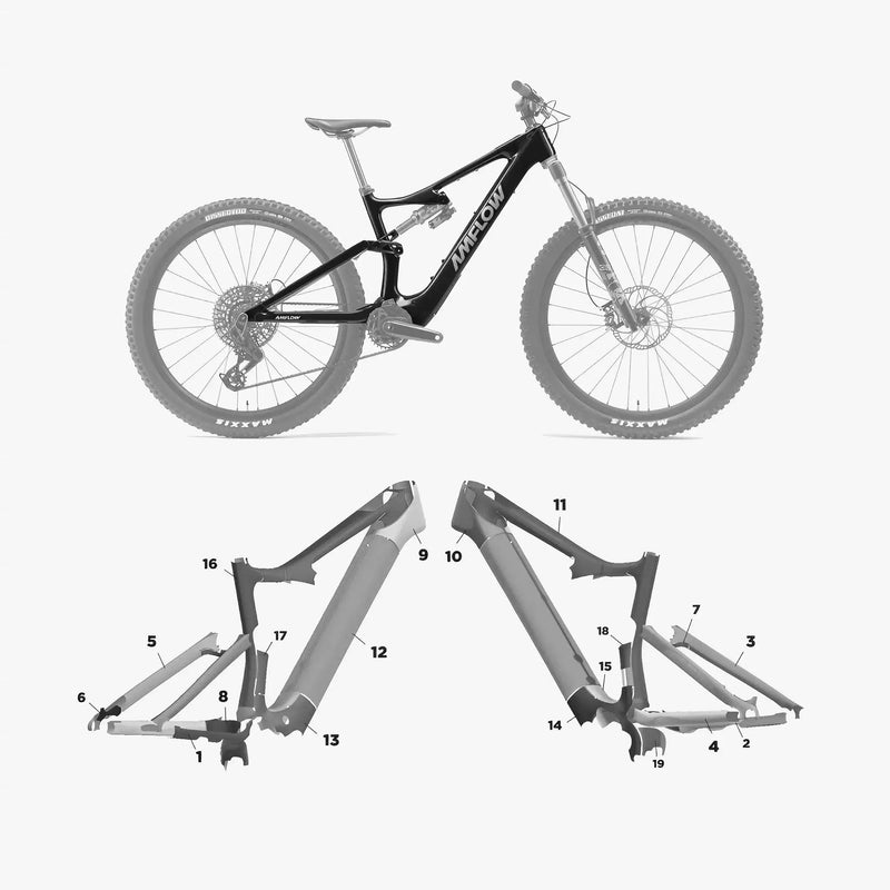 Kit de protection sur mesure Amflow Pl Carbon 2025 – film de protection VTT Slicy