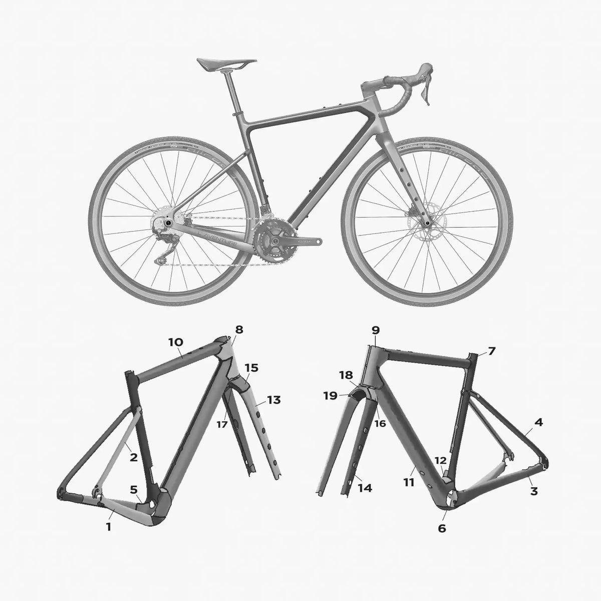 Kit de protection sur mesure Adris Laventure 2023 – film de protection vélo Slicy