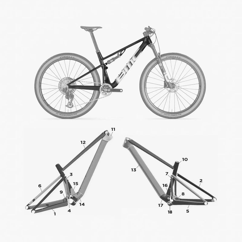 Kit de protection sur mesure Bmc Fourstroke 01 2023 – film de protection VTT Slicy
