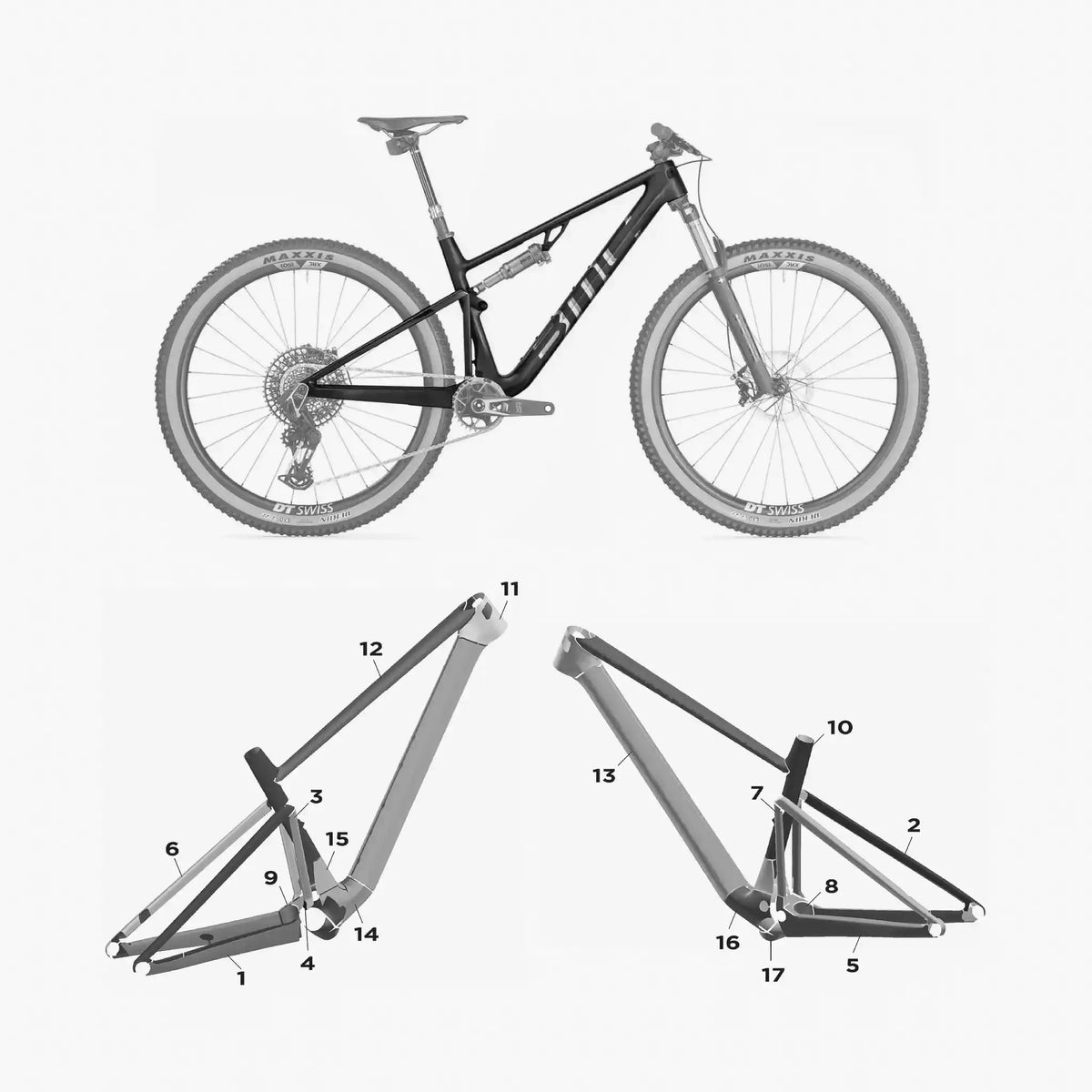 Kit de protection sur mesure Bmc Fourstroke Lt 2023 – film de protection VTT Slicy