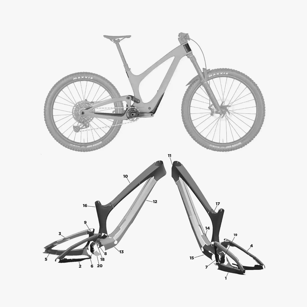Kit de protection sur mesure Bold Unplugged 2023 – film de protection VTT Slicy
