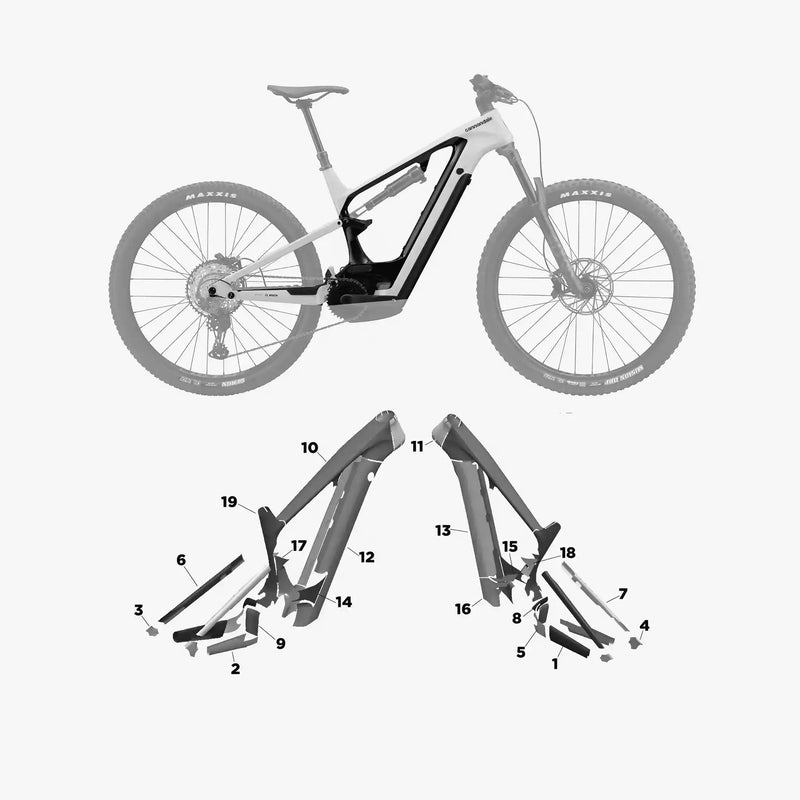 Kit de protection sur mesure Cannondale Moterra Carbon 2022 – film de protection VTT Slicy