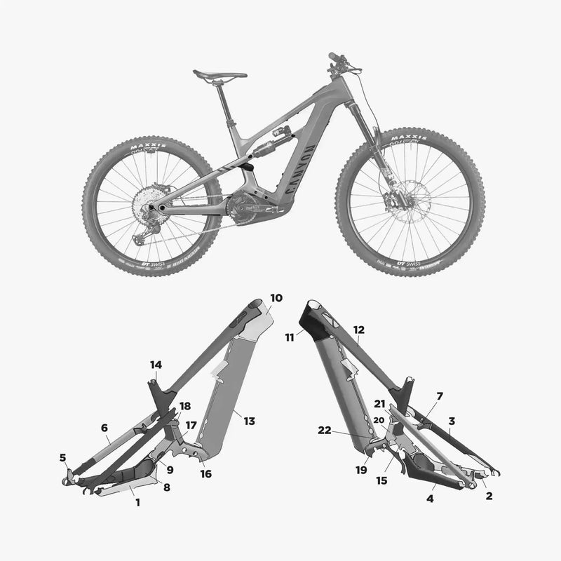 Kit de protection sur mesure Canyon Striveon Cfr 2023 – film de protection VTT Slicy