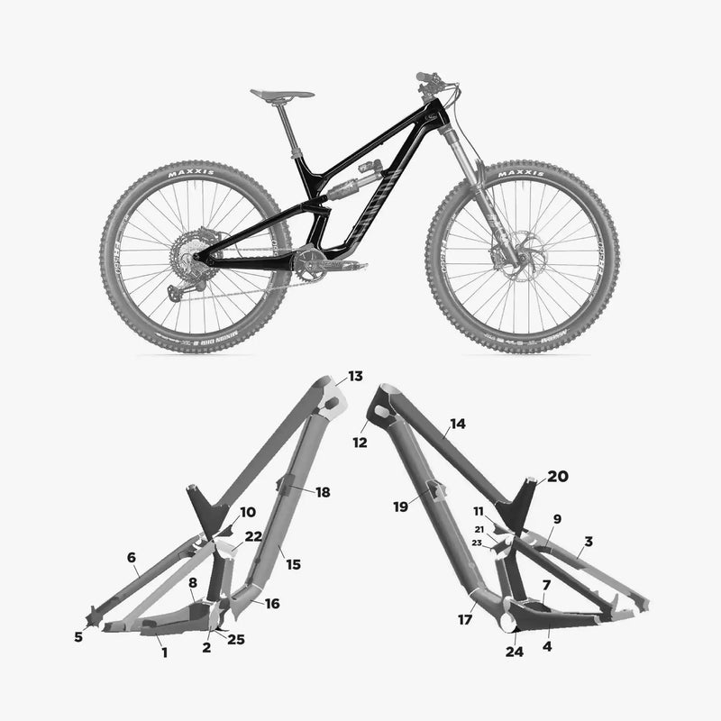 Kit de protection sur mesure Canyon Torque 29 Cf 2022 – film de protection VTT Slicy