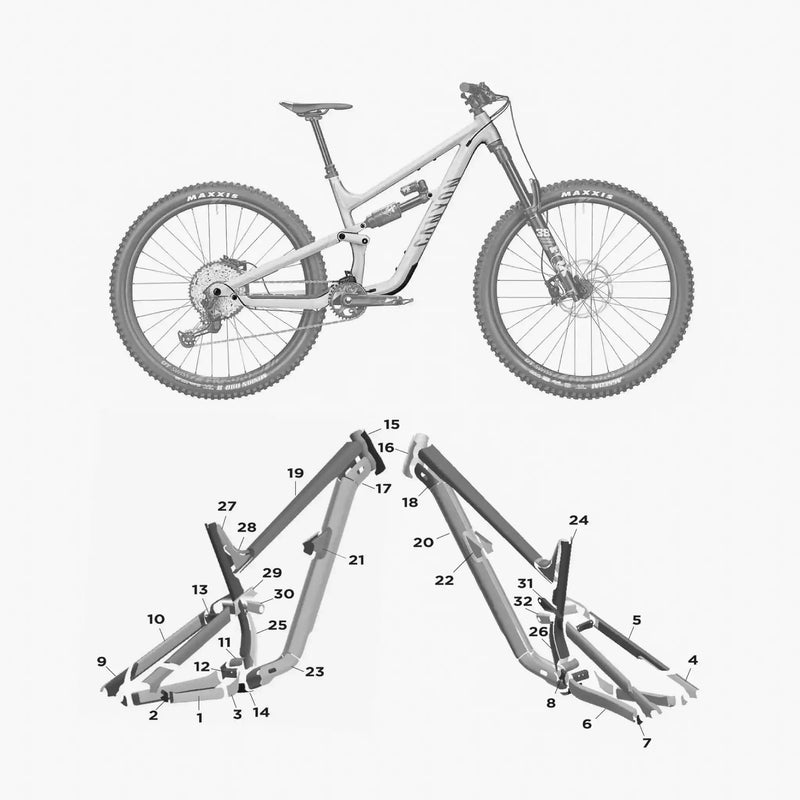 Kit de protection sur mesure Canyon Torque Alloy 29 2022 – film de protection VTT Slicy