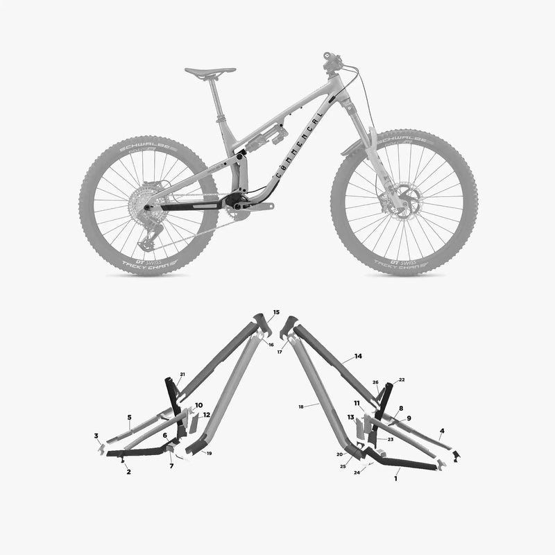 Kit de protection sur mesure Commencal Meta V5 Sx 2023 – film de protection VTT Slicy