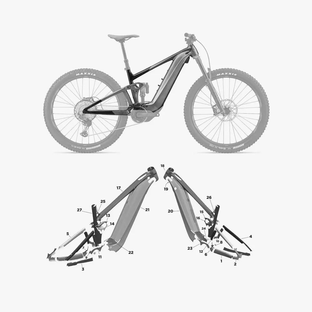 Kit de protection sur mesure Giant Trance X E Plus 2022 – film de protection VTT Slicy