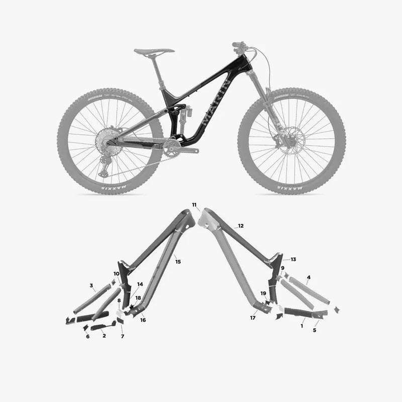 Kit de protection sur mesure Marin Alpine Trail Carbon 2021 – film de protection VTT Slicy