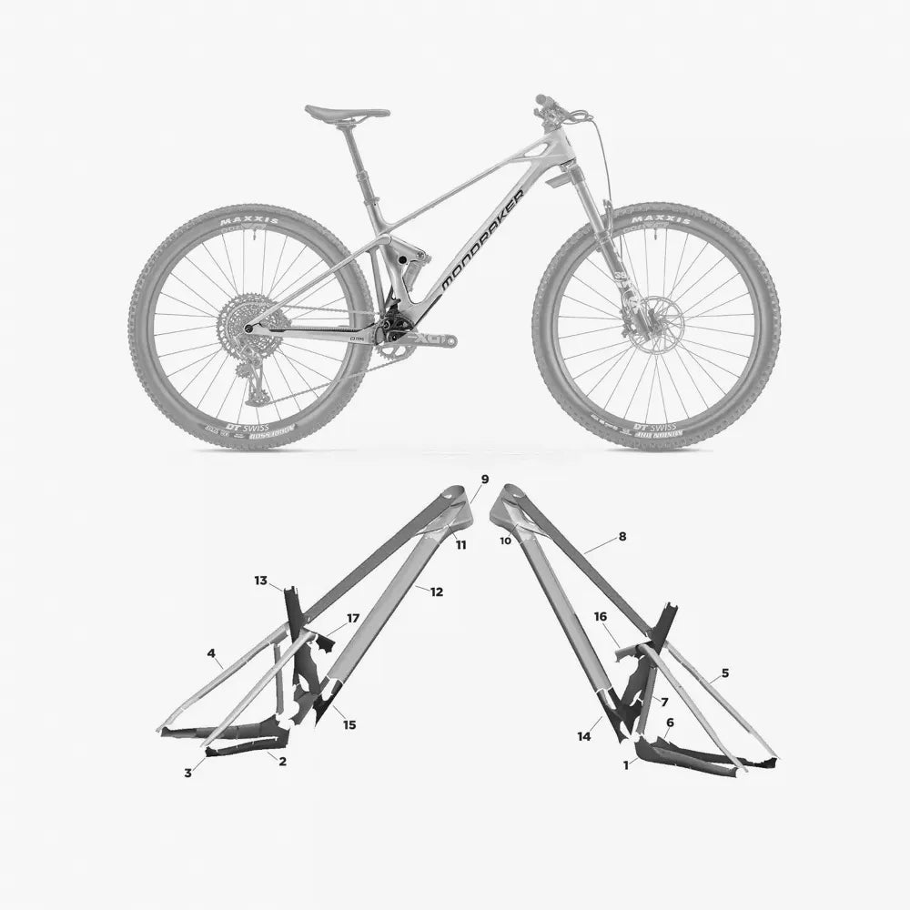 Kit de protection sur mesure Mondraker Raze Carbon 2022 – film de protection VTT Slicy