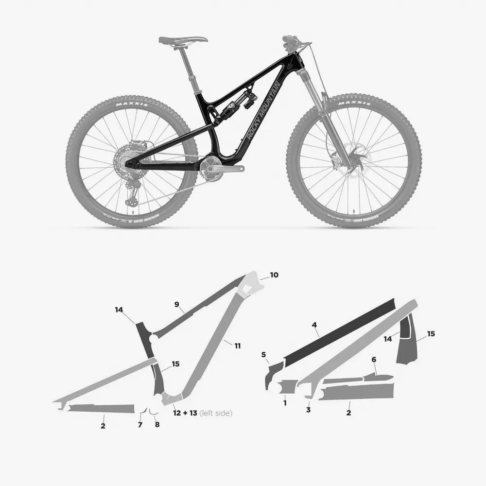 Kit de protection sur mesure Rocky Mountain Altitude Carbon 2021 – film de protection VTT Slicy