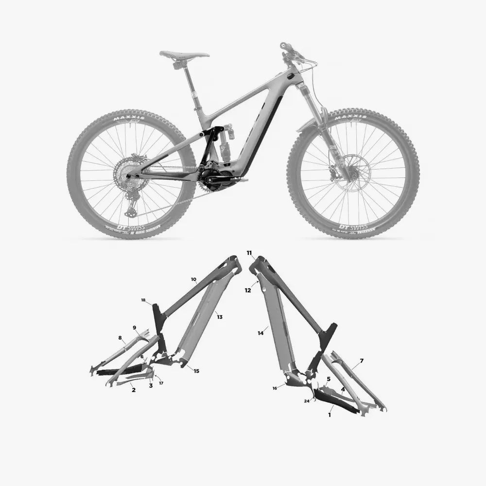 Kit de protection sur mesure Yeti 160E 2022 – film de protection VTT Slicy