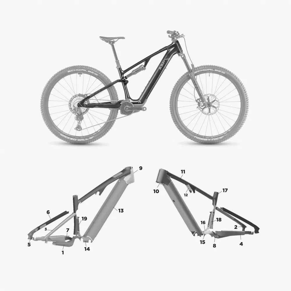 Kit de protection sur mesure Cube Ams Hybrid One44 2023 – film de protection VTT Slicy