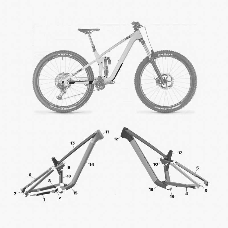 Kit de protection sur mesure Cube Stereo One77 Carbon 2023 – film de protection VTT Slicy