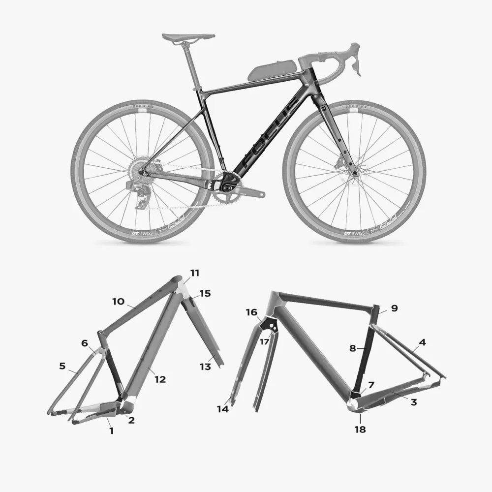 Kit de protection sur mesure Focus Atlas Carbon 2023 – film de protection vélo Slicy