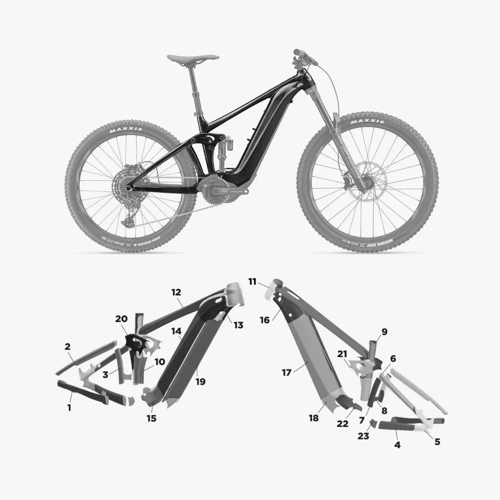 Kit de protection sur mesure Giant Reign E Plus Alloy Mx 2022 – film de protection VTT Slicy