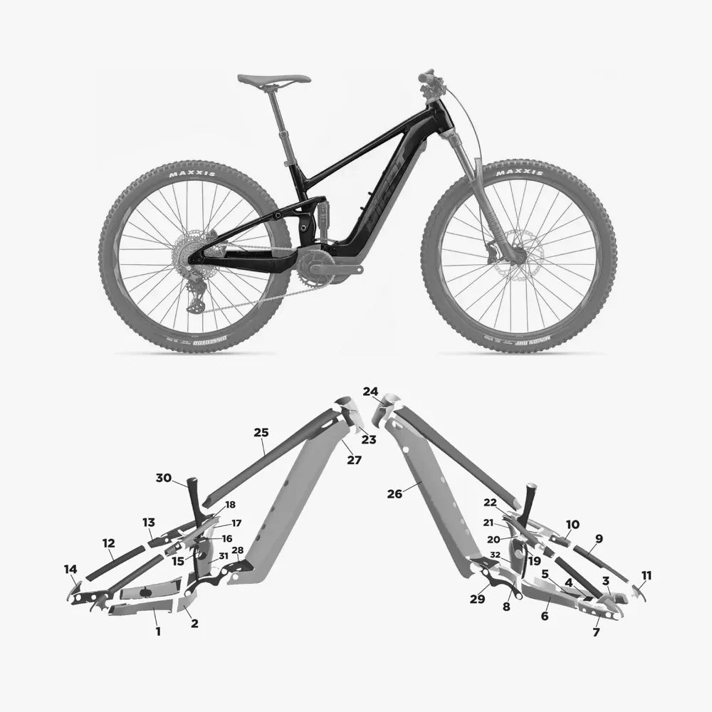 Kit de protection sur mesure Giant Stance E Plus 2023 – film de protection VTT Slicy