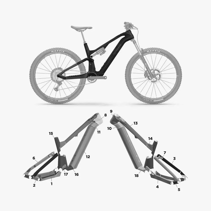 Kit de protection sur mesure Haibike Lyke Cf 2023 – film de protection VTT Slicy