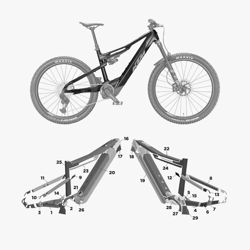 Kit de protection sur mesure Ktm Macina Kapoho 2025 – film de protection VTT Slicy