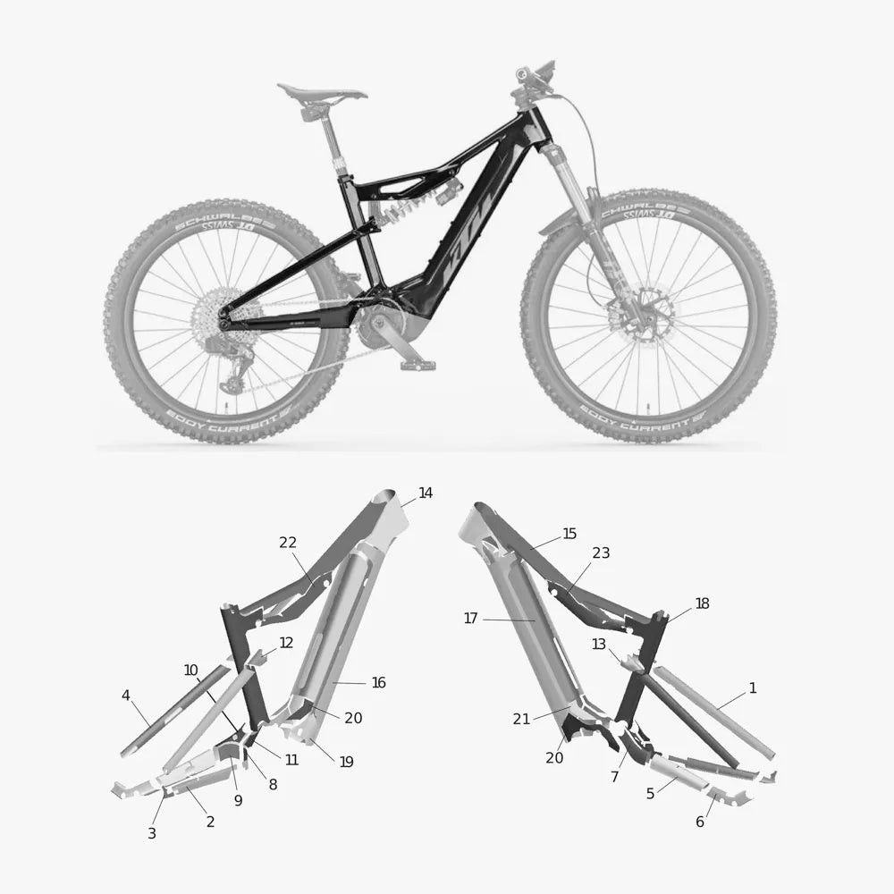 Kit de protection sur mesure Ktm Macina Prowler Carbon 2022 – film de protection VTT Slicy