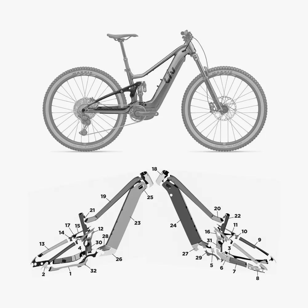 Kit de protection sur mesure Liv Embolden E Plus 2026 – film de protection VTT Slicy