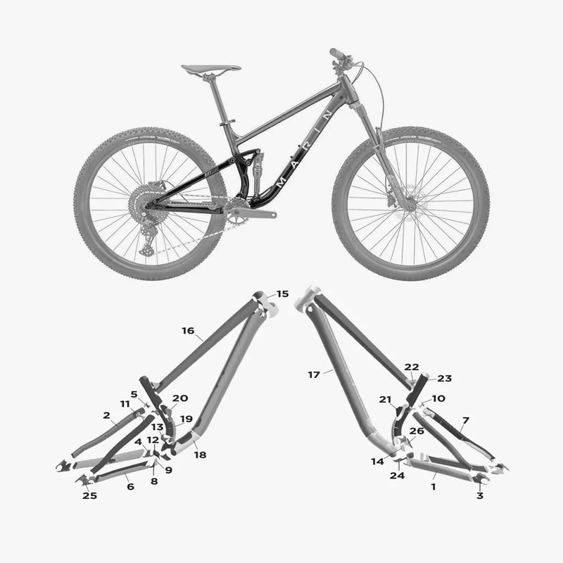 Kit de protection sur mesure Marin Rift Zone 29 Alloy 2023 – film de protection VTT Slicy