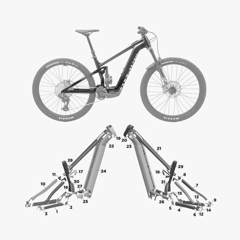 Kit de protection sur mesure Marin Rift Zone El 2025 – film de protection VTT Slicy