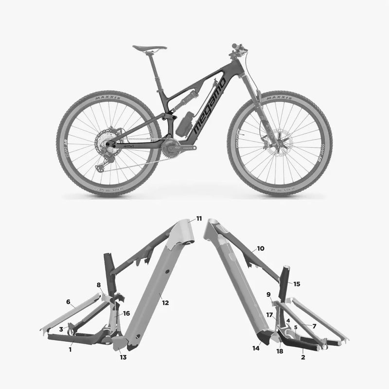 Kit de protection sur mesure Megamo Native 2024 – film de protection VTT Slicy