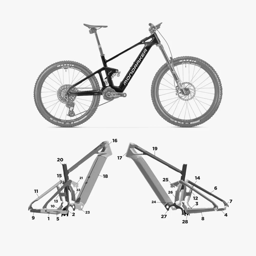 Kit de protection sur mesure Mondraker Dune 2024 – film de protection VTT Slicy