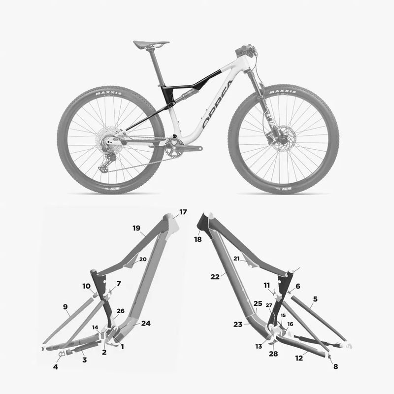 Kit de protection sur mesure Orbea Oiz H Alloy 2023 – film de protection VTT Slicy