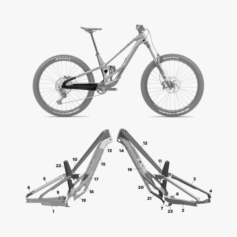 Kit de protection sur mesure Orbea Rallon T260 Rallon Dh T255 2026 – film de protection VTT Slicy