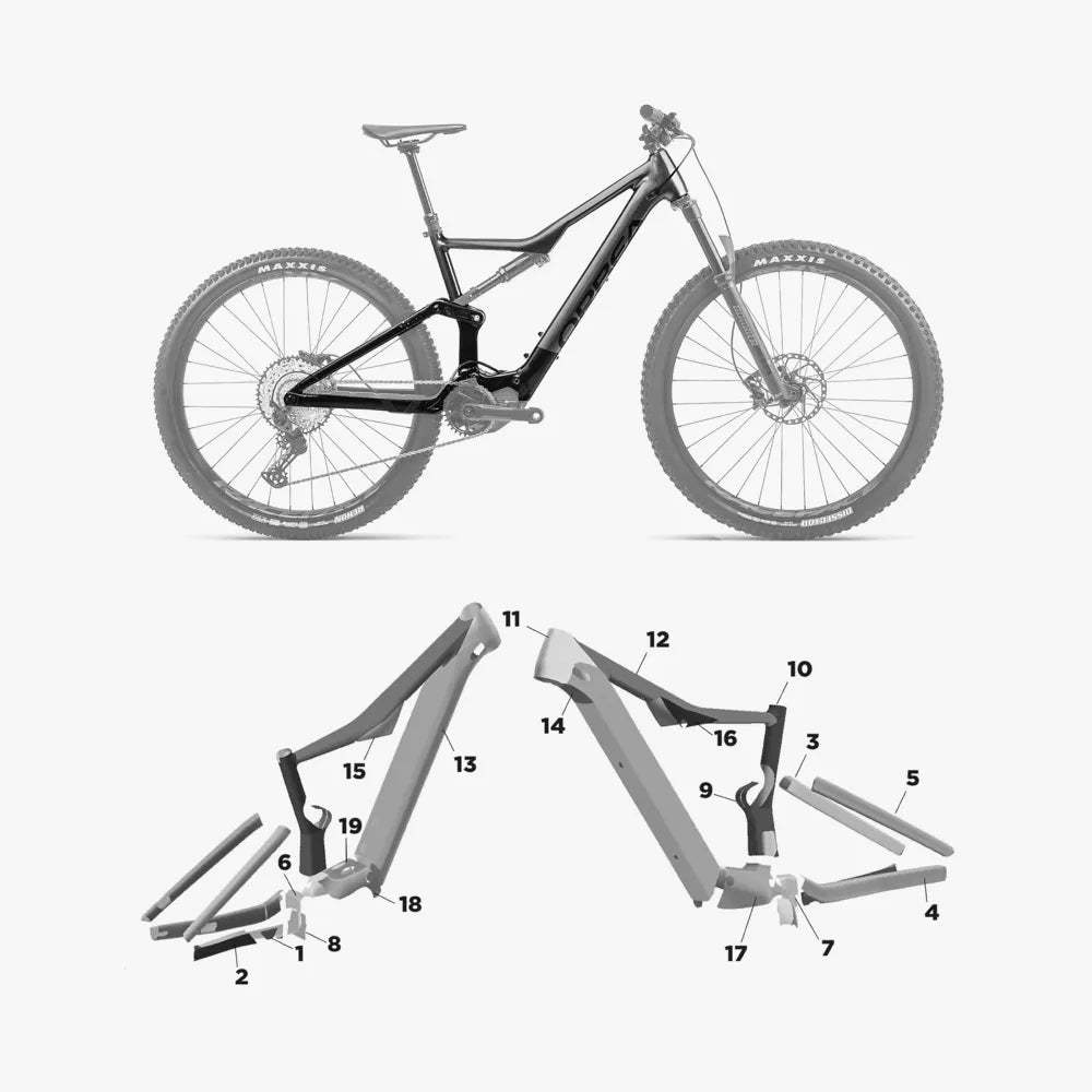 Kit de protection sur mesure Orbea Rise H Alloy 2022 – film de protection VTT Slicy