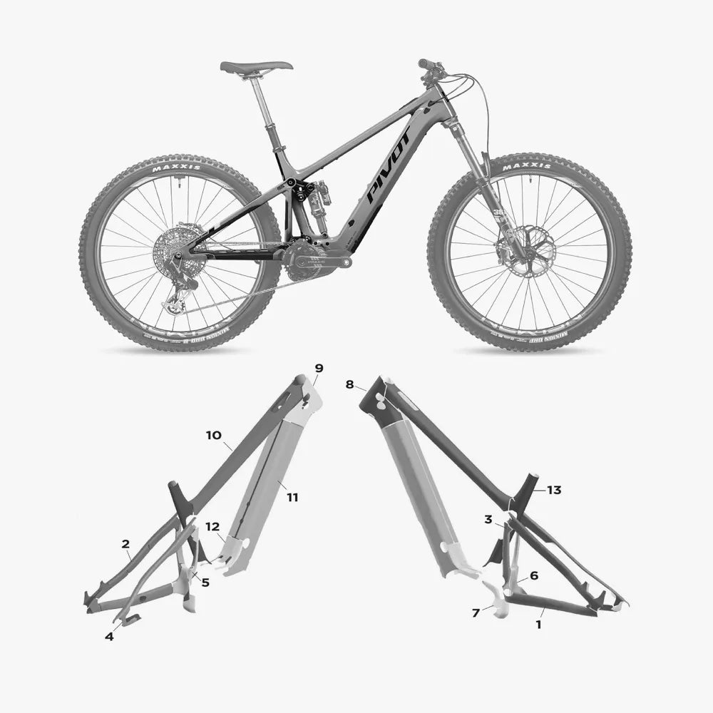 Kit de protection sur mesure Pivot Shuttle Am 2023 – film de protection VTT Slicy