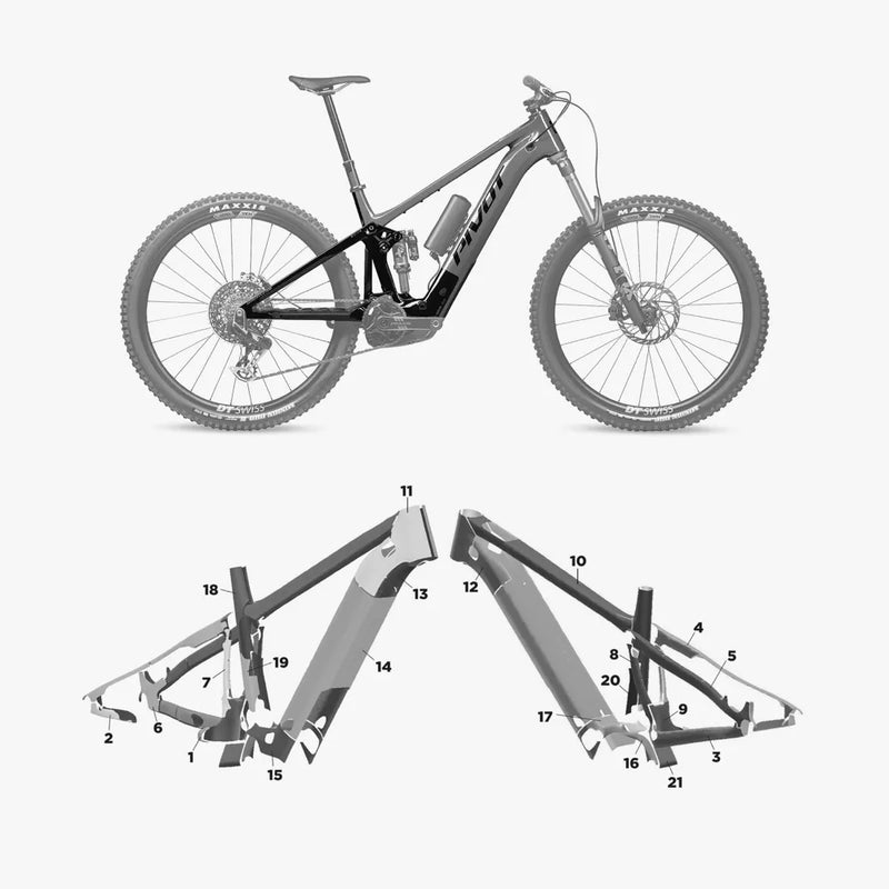 Kit de protection sur mesure Pivot Shuttle Am 2025 – film de protection VTT Slicy