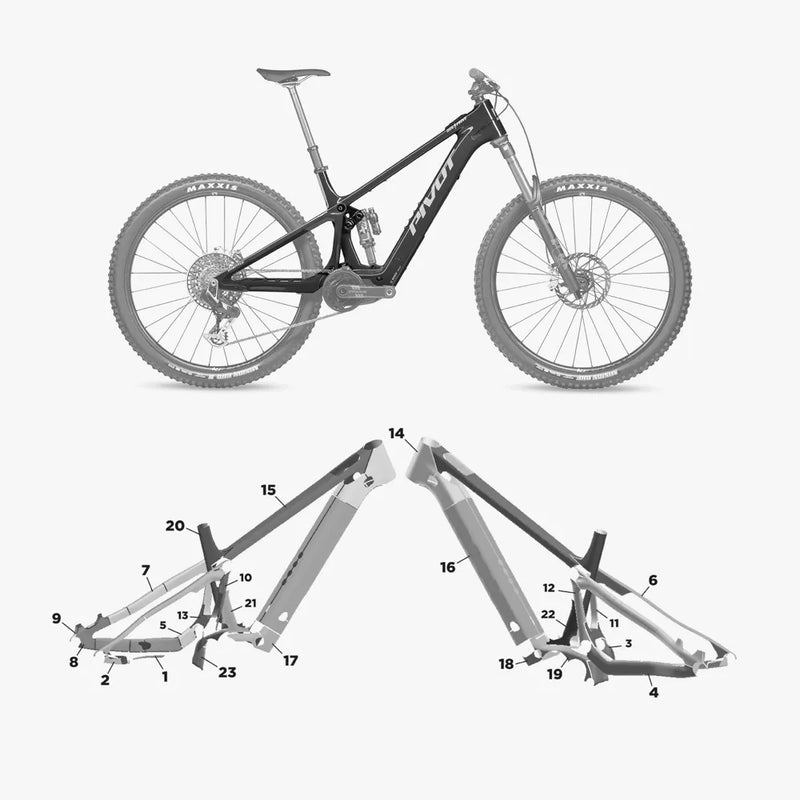 Kit de protection sur mesure Pivot Shuttle Slam 2025 – film de protection VTT Slicy