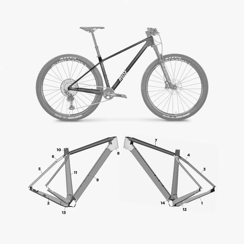 Kit de protection sur mesure Rose Pdq 2023 – film de protection VTT Slicy