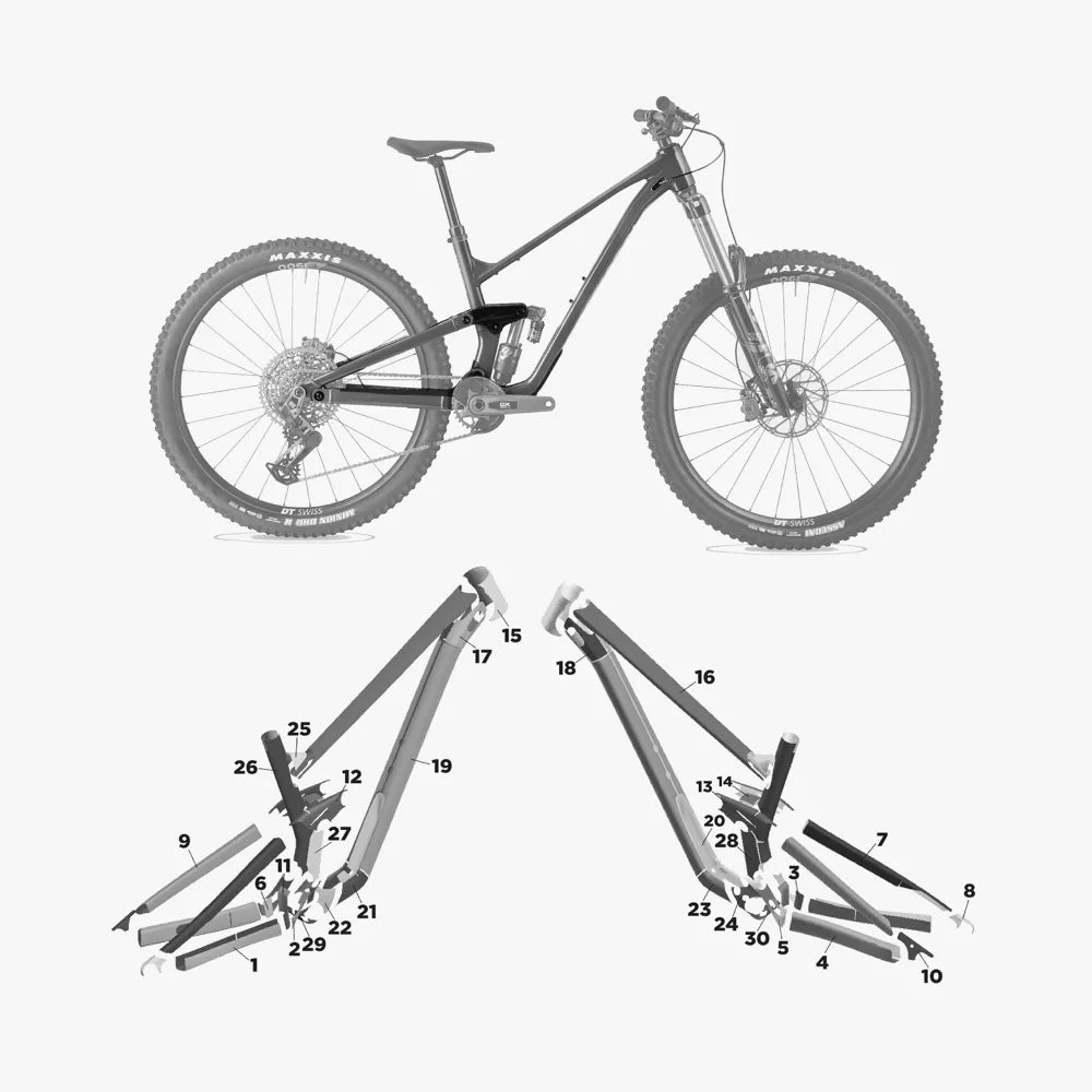 Kit de protection sur mesure Rossignol Heretic 2025 – film de protection VTT Slicy
