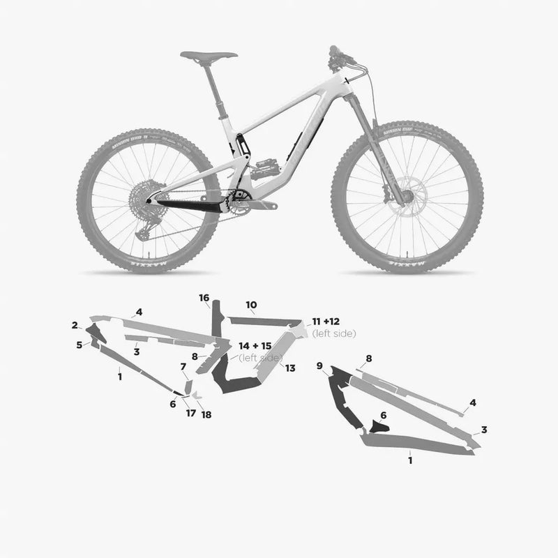 Kit de protection sur mesure Santa Cruz Bronson 2023 – film de protection VTT Slicy
