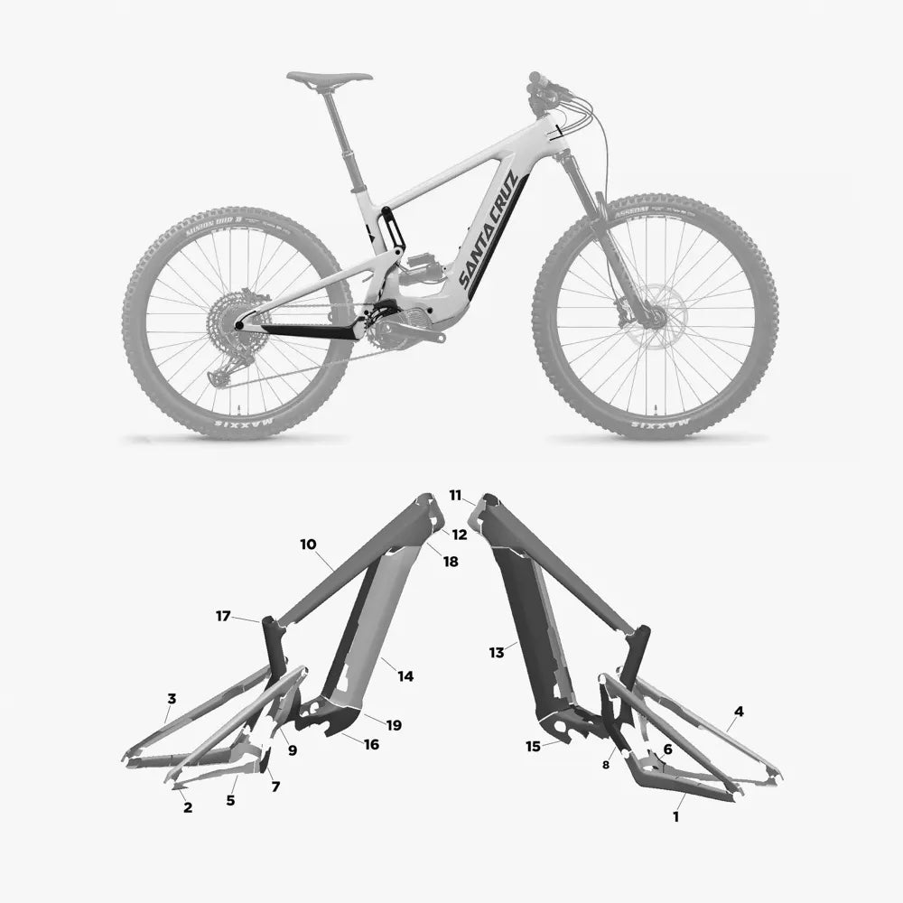 Kit de protection sur mesure Santa Cruz Heckler Mx 2022 – film de protection VTT Slicy