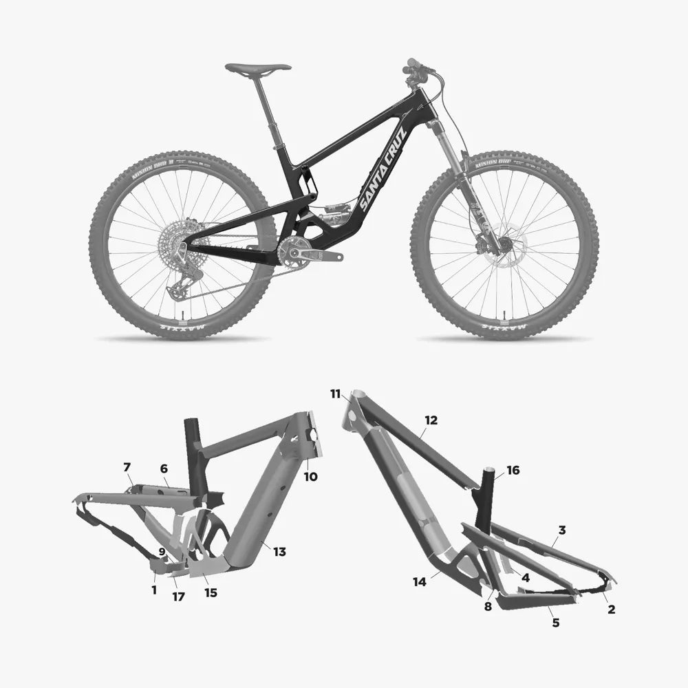 Kit de protection sur mesure Santa Cruz Hightower 2025 – film de protection VTT Slicy