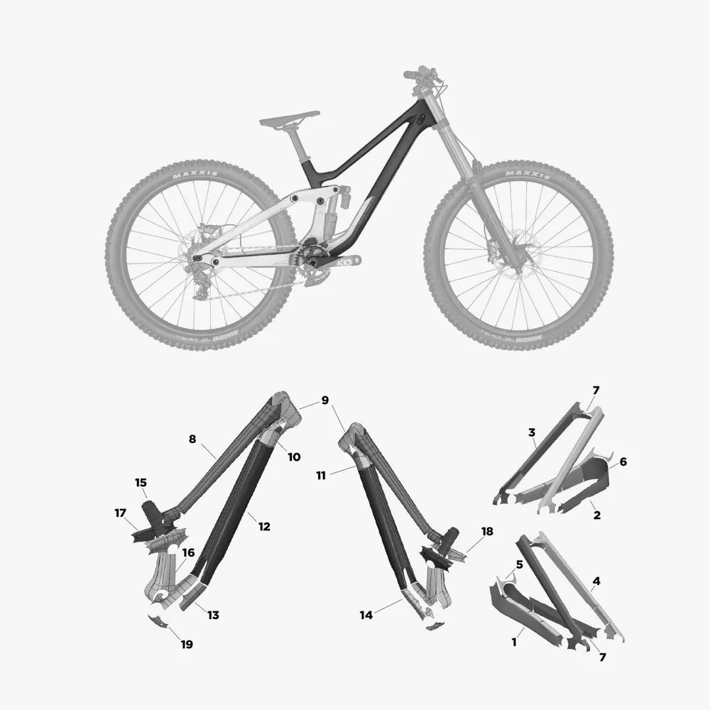 Kit de protection sur mesure Scott Gambler Carbon 2020 – film de protection VTT Slicy