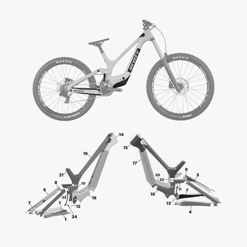 Kit de protection sur mesure Scott Gambler Rc Carbon 2026 – film de protection VTT Slicy