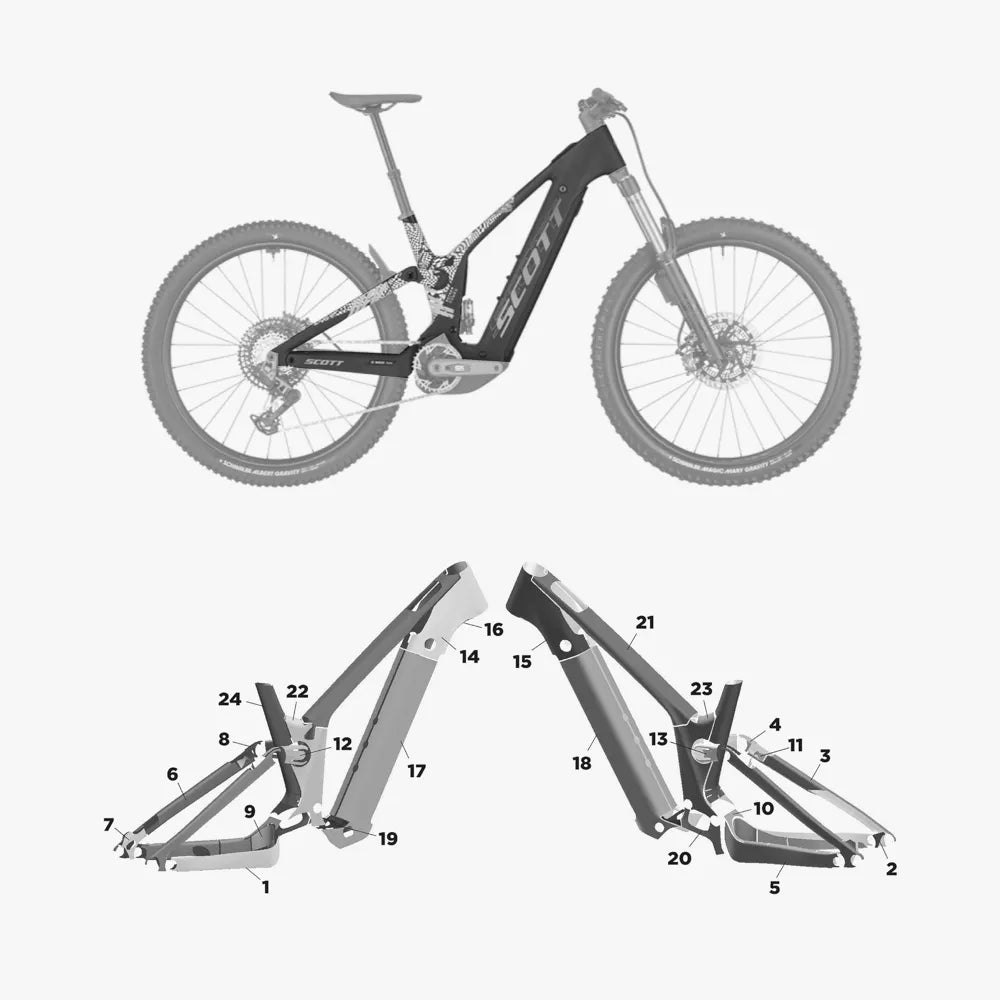 Kit de protection sur mesure Scott Patron Eride 2025 – film de protection VTT Slicy