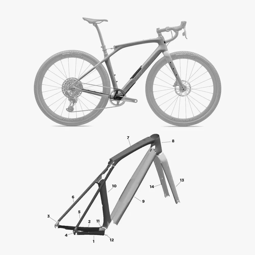 Kit de protection sur mesure Specialized Diverge Str 2023 – film de protection vélo Slicy