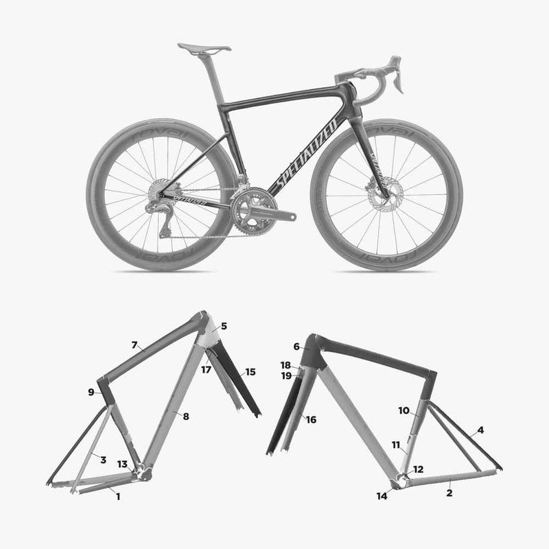 Kit de protection sur mesure Specialized Tarmac Sl8 2023 – film de protection vélo Slicy