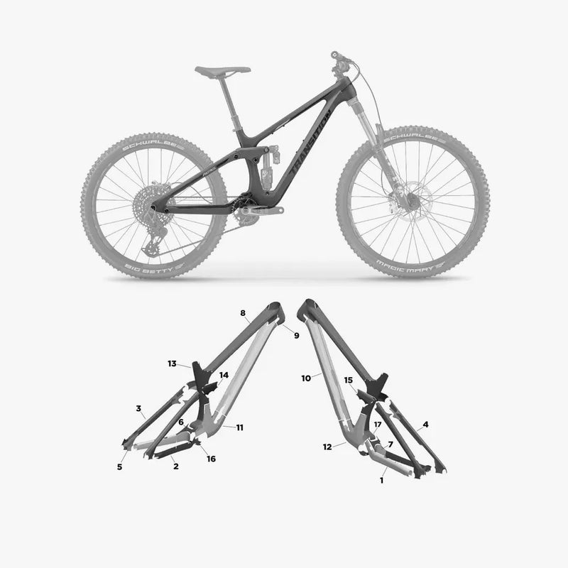 Kit de protection sur mesure Transition Patrol 2927 Carbon 2022 – film de protection VTT Slicy