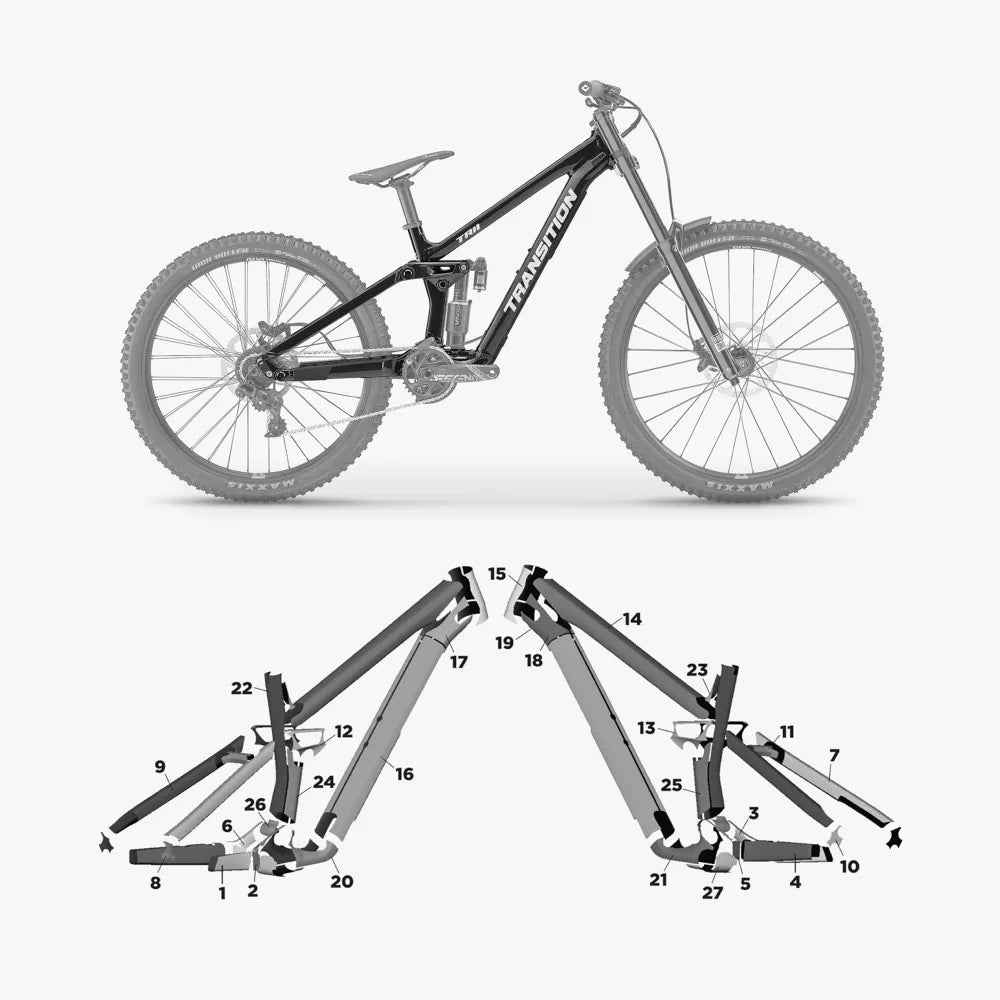 Kit de protection sur mesure Transition Tr11 2026 – film de protection VTT Slicy