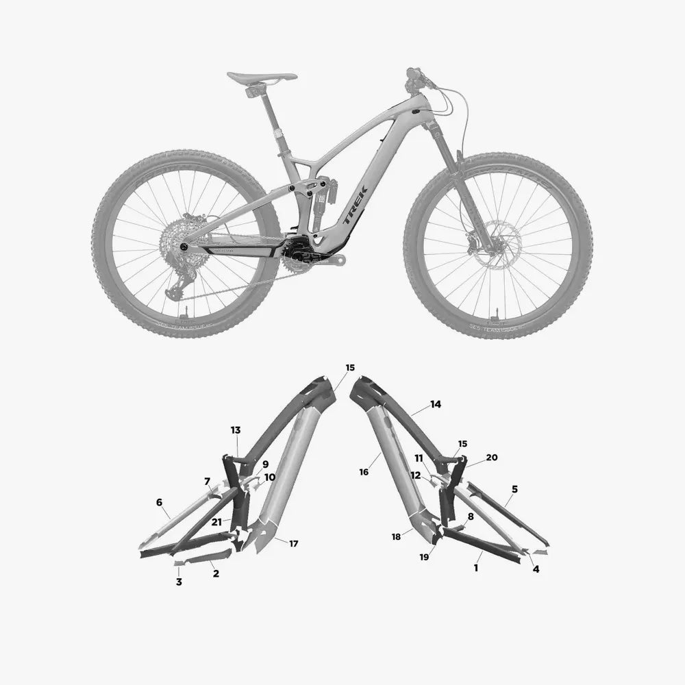 Kit de protection sur mesure Trek Fuel Ex E Carbon 2023 – film de protection VTT Slicy
