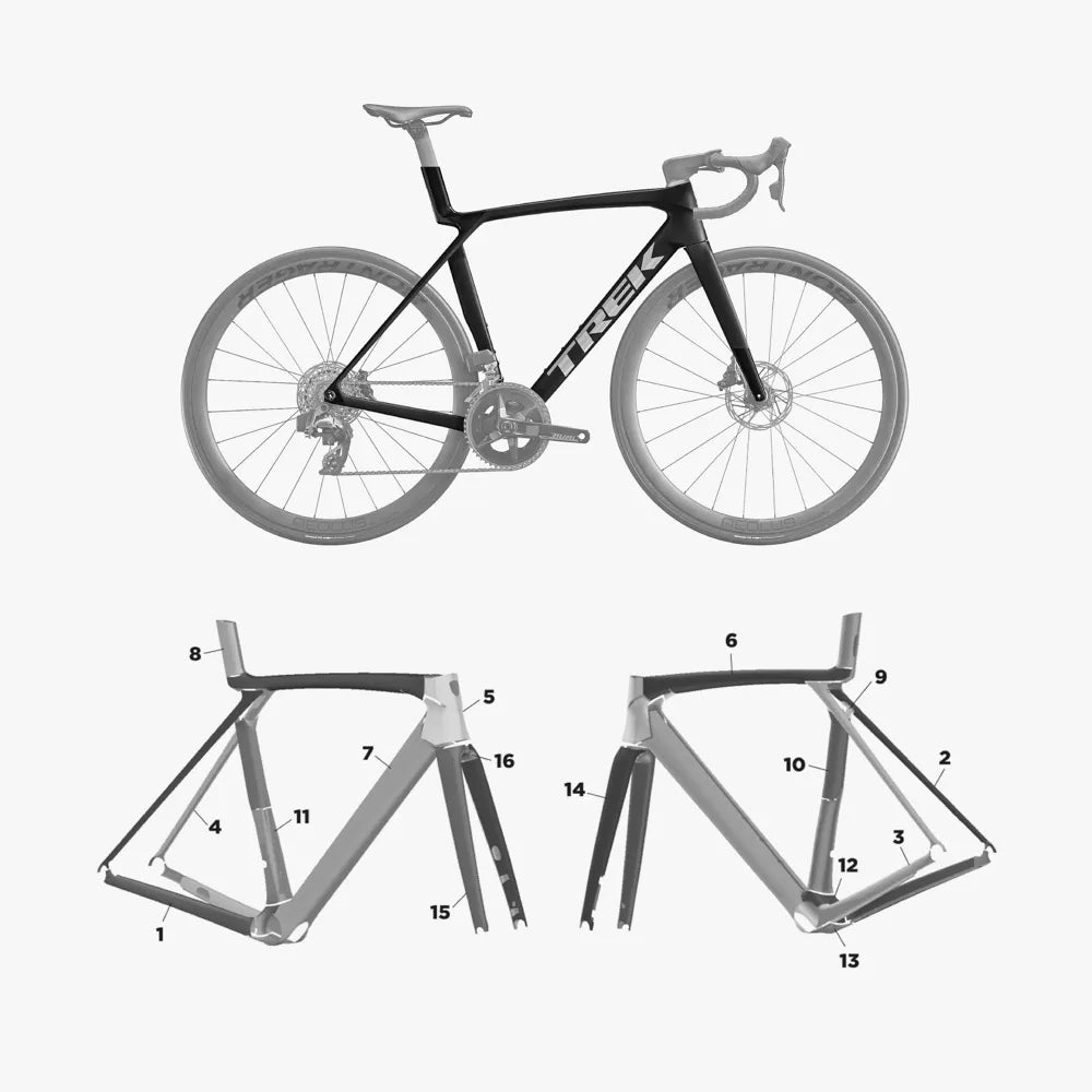Kit de protection sur mesure Trek Madone Gen 8 2025 – film de protection vélo Slicy