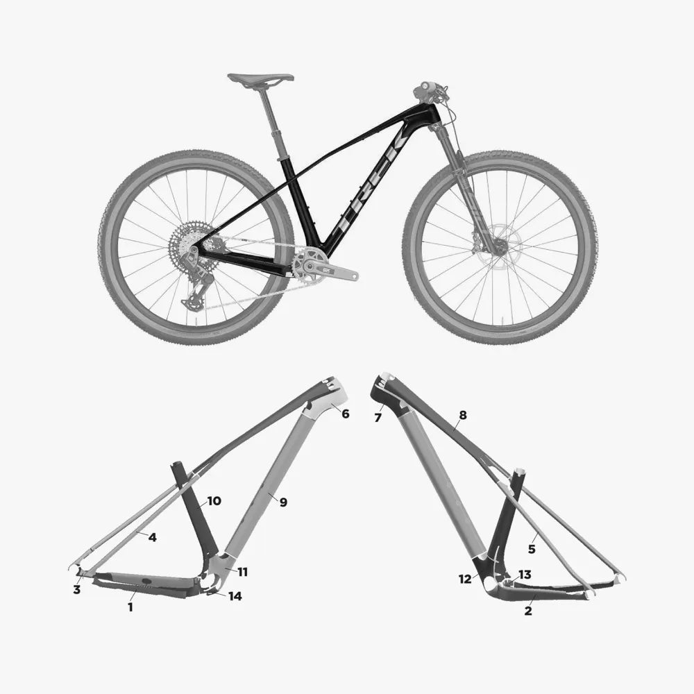 Kit de protection sur mesure Trek Procaliber 2025 – film de protection VTT Slicy